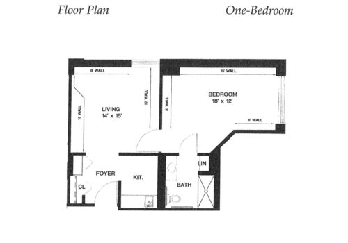 One Bedroom floor plan