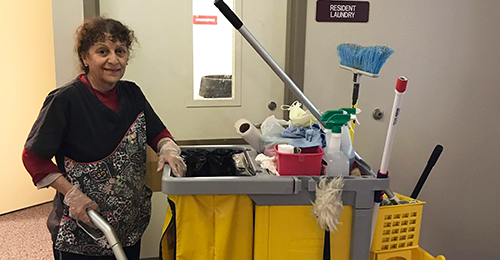 Housekeeping at Friedman Place