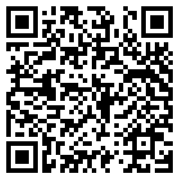 A QR code that contains an audio file describing a selection of artwork featured in the exhibition